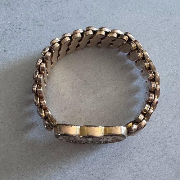 Antique Double Heart Gold Filled Sweetheart expandable Bracelet 1946 - Picture 5 of 7